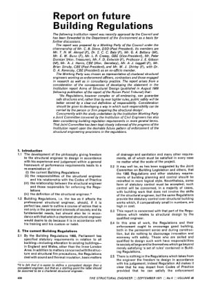 Report on Future Building Regulations