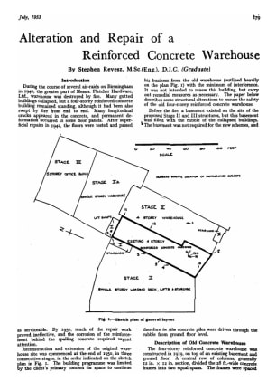 Alteration and Repair of a Reinforced Concrete Warehouse