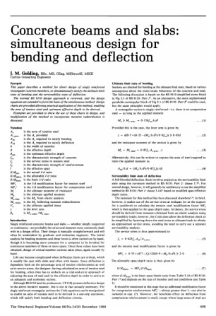 Concrete Beams and Slabs: Simultaneous Design for Bending and Deflection