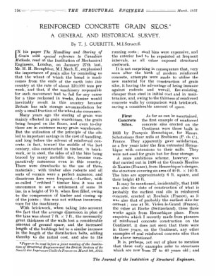 Reinforced Concrete Grain Silos A General and Historical Survey