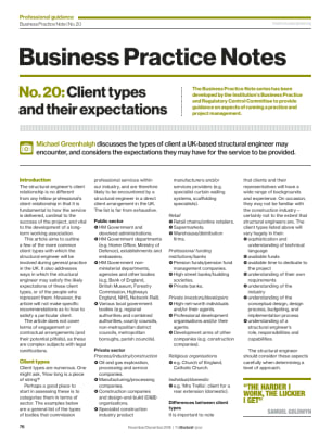 Business Practice Note No. 20: Client types and their expectations