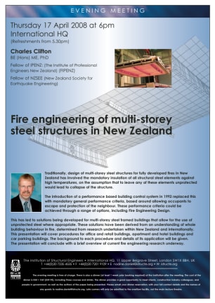 Fire engineering of multi-storey steel structures in New Zealand
