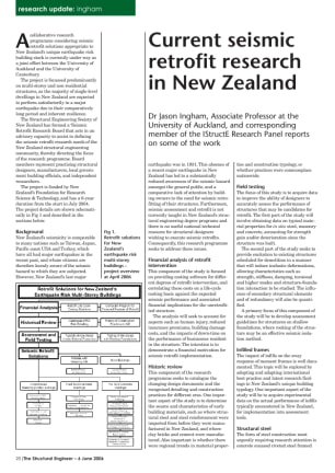 Current seismic retrofit research in New Zealand