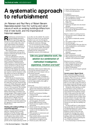 A systematic approach to refurbishment
