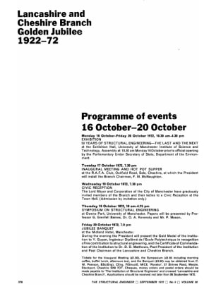 Lancashire and Cheshire Branch Golden Jubilee 1922-72