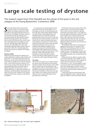 Large scale testing of drystone retaining structures (Chris Mundell)