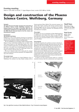 Design and construction of the Phaeno Science Centre, Wolfsburg, Germany