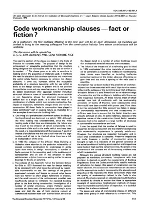 Open Discussion on Code Workmanship Clauses - Fact or Fiction?