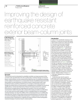 Improving the design of earthquake resistant reinforced concrete exterior beam-column joints