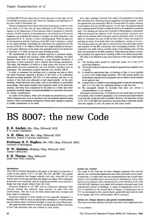 BS 8007: the New Code