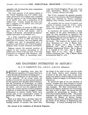 Are Engineers Interested in History?