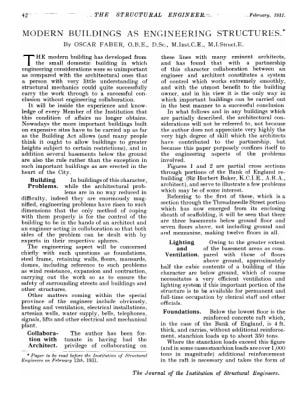 Modern Buildings as Engineering Structures