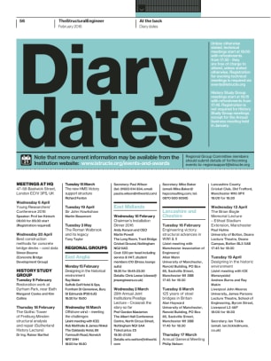 Diary dates (February 2016)
