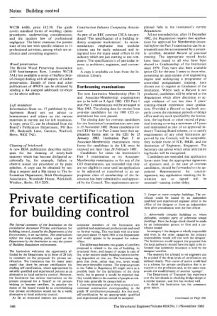 Private Certification for Building Control