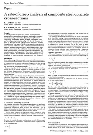 A Rate-of-Creep Analysis of Composite Steel-Concrete Cross-Sections