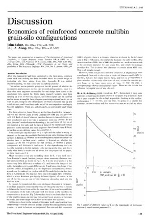 Discussion on Economics of Reinforced Concrete Multibin Grain-silo Configurations by John Faber and 