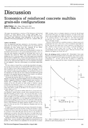 Discussion on Economics of Reinforced Concrete Multibin Grain-silo Configurations by John Faber and 