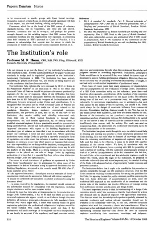 The Institution's Role