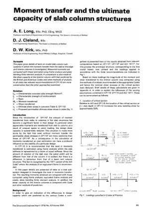 Moment Transfer and the Ultimate Capacity of Slab Column Structures