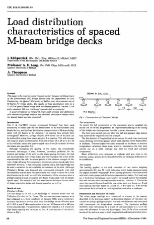 Load Distribution Characteristics of Spaced M-Beam Bridge Decks
