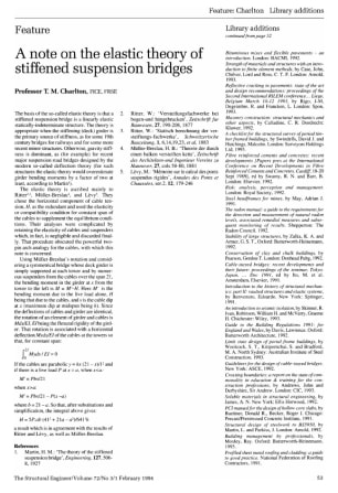 A Note on the Elastic Theory of Stiffened Suspension Bridges