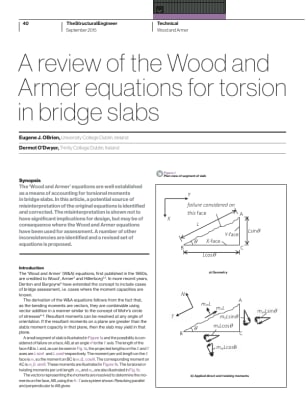 A review of the Wood and Armer equations for torsion in bridge slabs