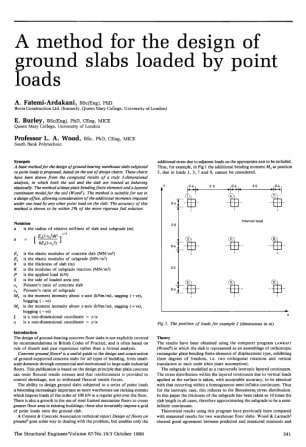 A Method for the Design of Ground Slabs Loaded by Point Loads