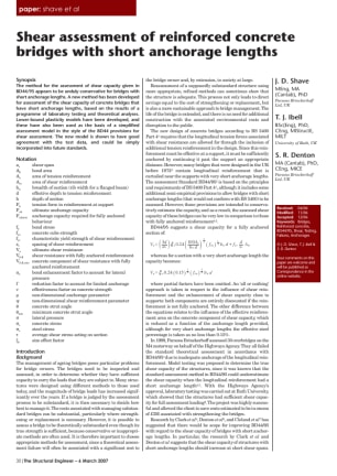 Shear assessment of reinforced concrete bridges with short anchorage lengths