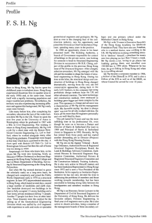 Profile. F.S.H. Ng