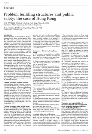 Problem Building Structures and Public Safety: the Case of Hong Kong