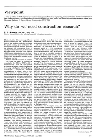 Why Do We Need Construction Research?