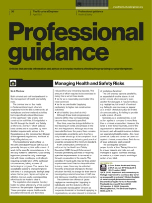 Managing Health & Safety Risks (No. 4): The law