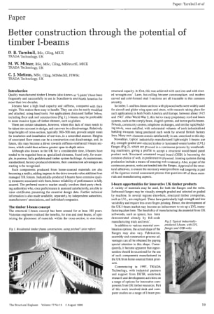 Better Construction Through the Potential of Timber I-Beams