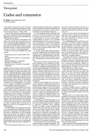 Codes and Commerce