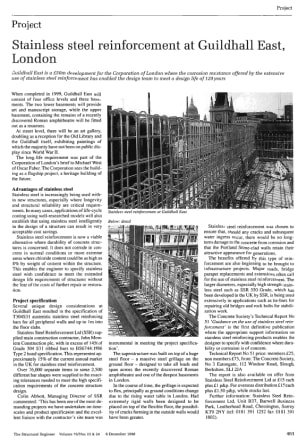 Stainless Steel Reinforcement at Guildhall East, London