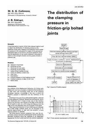 The Distribution of the Clamping Pressure in Friction-grip Bolted Joints