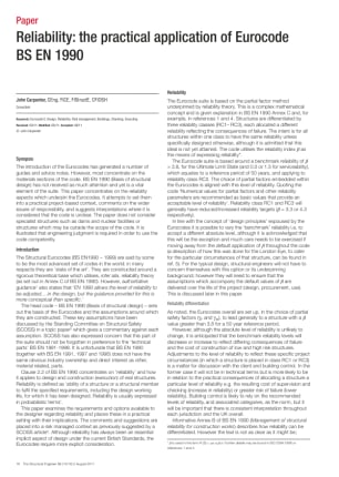 Reliability: the practical application of Eurocode BS EN 1990