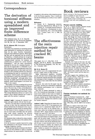 Correspondence on The Derivation of Torsional Stiffness Using a Modern Spreadsheet and an Improved F