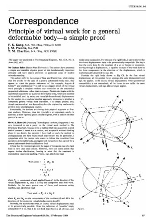 Correspondence on Principle of Virtual Work  for a General Deformable Body - a Simple Proof by F.K. 
