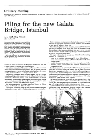 Piling for the new Galata Bridge, Istanbul
