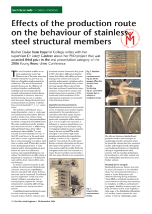 Effects of the production route on the behaviour of stainless steel structural members