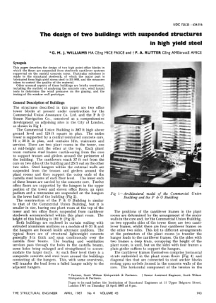 The Design of Two buildings with Suspended Structures in High Yield Steel