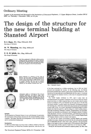 The Design of the Structure for the New Terminal Building at Stansted Airport