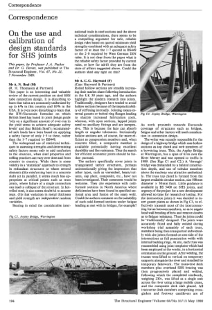 Correspondence on The Use and Calibration of Design Standards for SHS Joints by J.A. Packer and Dr. 