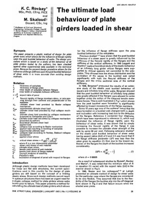 The Ultimate Load Behaviour of Plate Girders Loaded in Shear