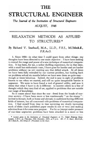Relaxation Methods as Applied to Structures