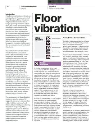 Technical Guidance Note (Level 1, No. 11): Floor vibration