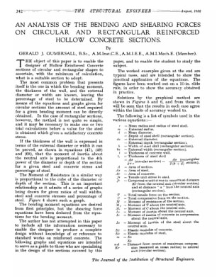 An Analysis of the Bending and Shearing Forces on Circular and Rectangular Reinforced Hollow Concret