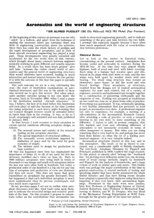 Aeronautics and the World of Engineering Structures
