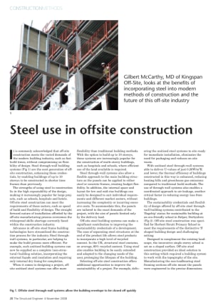 Steel use in offsite construction
